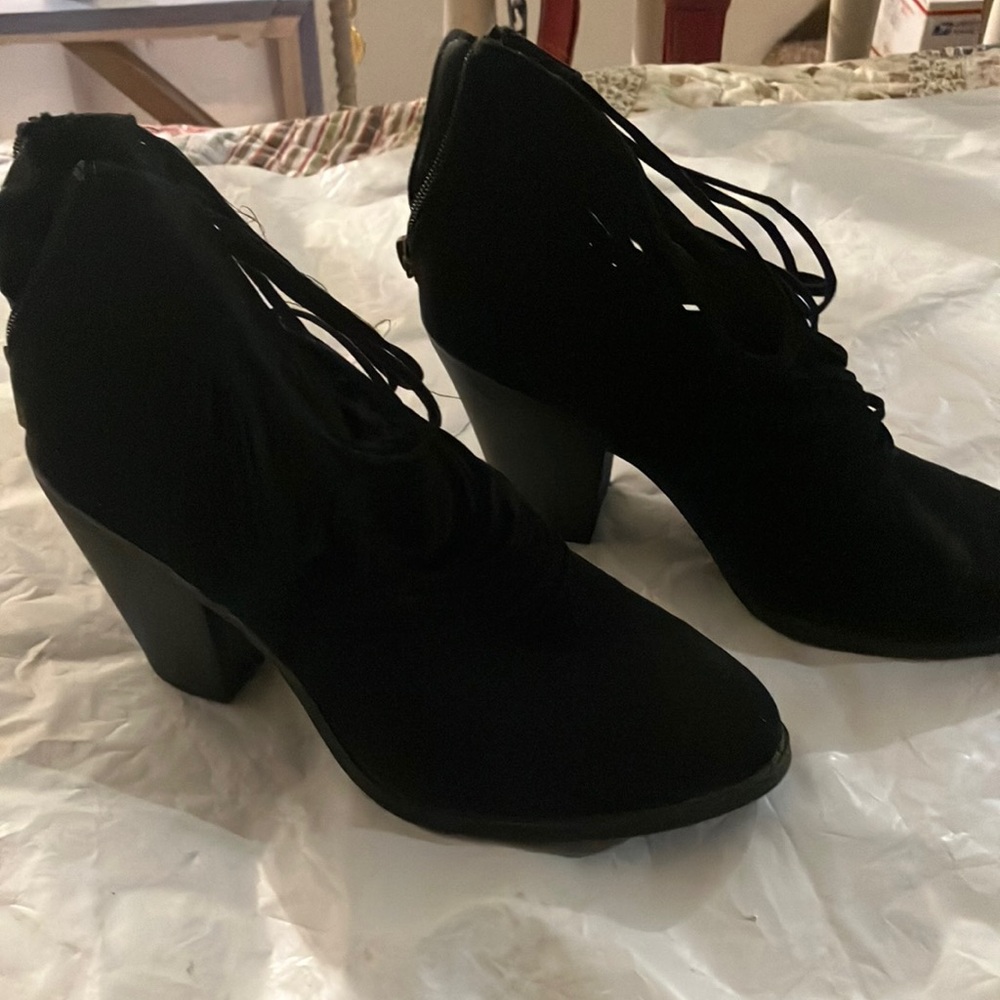 Fergalicious Black Heeled Boots